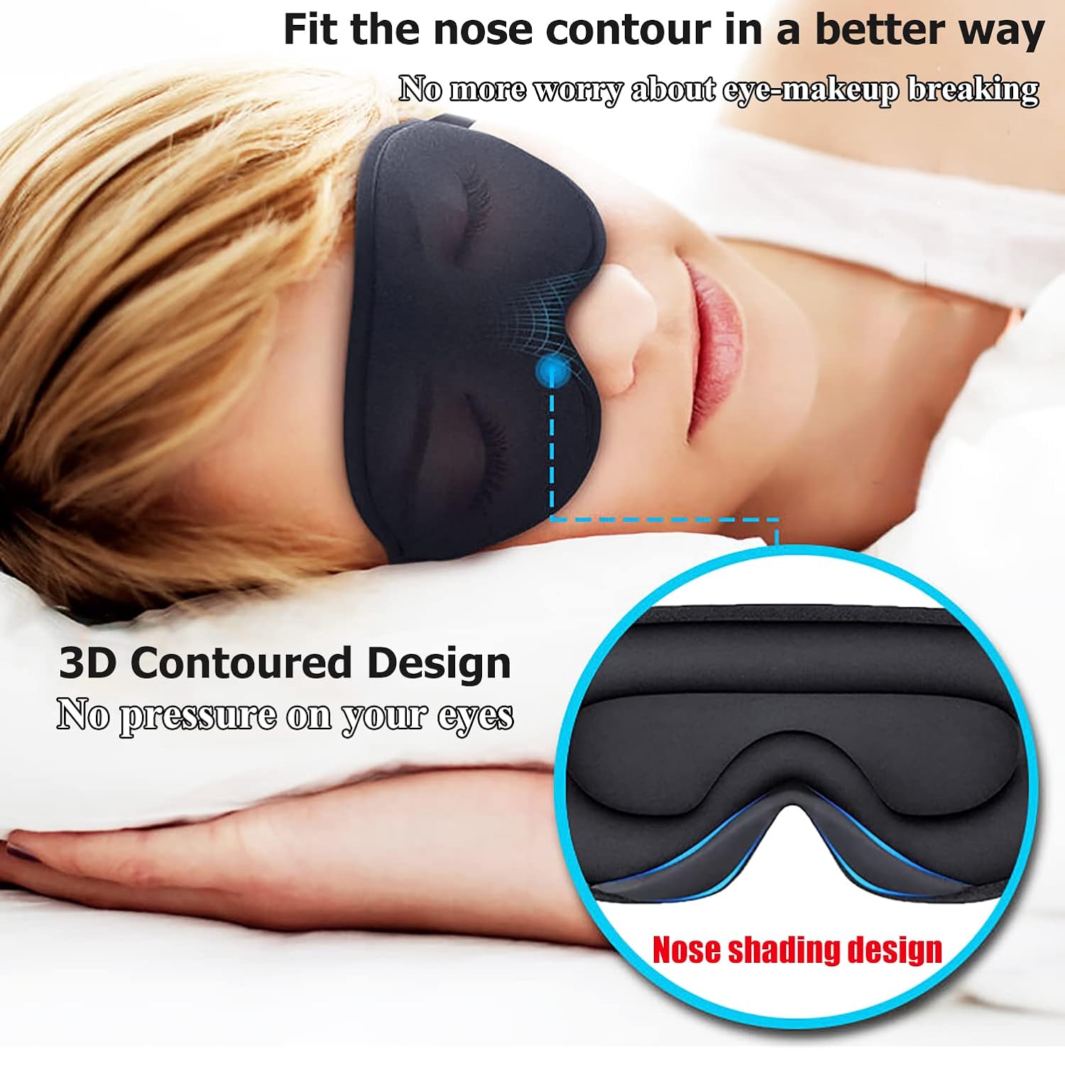 Dream Comfort 3D Sleep Mask: Total Blackout, Ultimate Relaxation